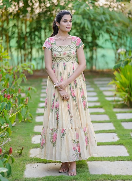 Inayat Heavy Cotton Fancy Long Western Dress Wholesale Market In Surat